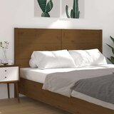  Uzglavlje smeđa boja meda 126 x 4 x 100 cm od masivne borovine | shoptok.hr
