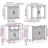  Set kuhinjskih ormarića od 4 dijela "Lucca" od bijelog inženjerskog drva | shoptok.hr