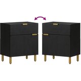  Noćni ormarić crni 50 x 33 x 60 cm konstruirano drvo | Eponuda.com