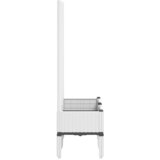  Vrtna sadilica s rešetkom bijela 80 x 40 x 142 cm PP | shoptok.hr