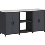 vidaXL Kuhinjski set za pohranu 3 pcs Antracit 180 x 50 x 92 cm | shoptok.hr