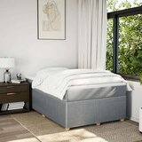 vidaXL Boxspring postelja z vzmetnico svetlo siva 120x190 cm blago | Shoptok.si