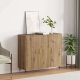 vidaXL s pohranom s vratima Smeđa 90 x 34 x 80 cm Konstruirano drvo | shoptok.hr