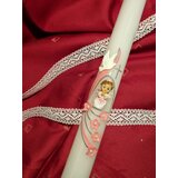  Krstne sveče z angelčkom golobčkom, cvetjem in križcem KRSV 08 | Shoptok.si