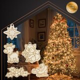 Ruhhy drvene božićne kuglice za bojanje 24 kom, 7 cm | shoptok.hr
