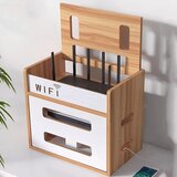 Catekro Lesena Omarica za WiFi Usmerjevalnik OA272-Brown | Shoptok.si