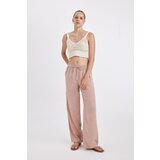 Defacto wide leg double pocket normal waist standard length trousers Cene