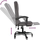  Masažni uredski naslonjač od umjetne kože sivi | Eponuda.com
