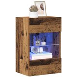  Zidni ormarići s LED svjetlima za TV 2 kom Staro drvo 40x30x60,5cm | shoptok.hr