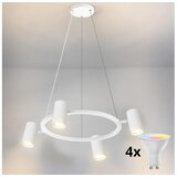 Brilagi LED RGBW prigušiva viseći luster na sajli SELE 4xGU10/6,5W/230V bela u
