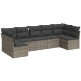 Maison Chic Seti vrtnega pohištva - Vrtna garnitura - Vrtni pohištvo set 7-delna z blazinami siv poli ratan, (21801555) | Shoptok.si