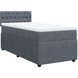 Maison Chic Box spring postelja - Vzmetna postelja z vzmetnico temno siva 90x200 cm žamet SL24504, (21891096) | Shoptok.si
