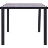In blagovaonski stol crni i siva boja betona 200 x 100 x 75 cm mdf | shoptok.hr