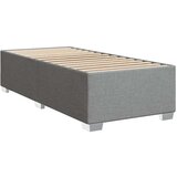 vidaXL Box spring postelja z vzmetnico svetlo siva 80x200 cm blago | Shoptok.si
