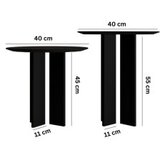 Hanah home set stolova za kafu leo (55 + 45) black | ePonuda.com