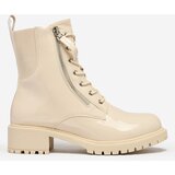 Resti Beige eco leather women's Seddaga bagger boots | Shoptok.si