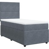 Box spring krevet s madracem tamnosivi 90x190 cm baršunasti | shoptok.hr