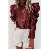 Fenzy Elegantni Top Sa Šljokicama, Bordo | shoptok.hr