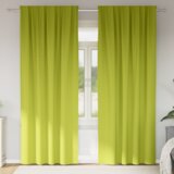 vidaXL Zavjese 2 pcs Jabukova zelena 225 x 140 cm Poliester | shoptok.hr