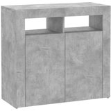  Komoda z LED lučkami betonsko siva 80x35x75 cm, (20656511) | Shoptok.si