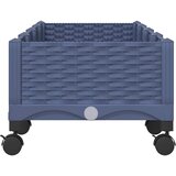  Vrtni saksija s kotačima Plavo Sivo 160 x 40 x 33 cm PP | Eponuda.com