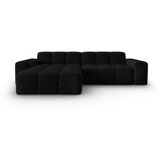 Micadoni Home Črni žametni kotni kavč (levi kot) Kendal - Micadoni Home | Shoptok.si
