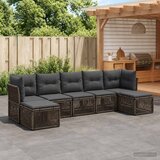  Sjedeća garnitura za vrt 7 kom. Siva poliratan 62 x 62 x 70 cm | Shoptok.si