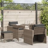  4-dijelni set vrtnih sofa od poliratana s jastucima sivi | shoptok.hr