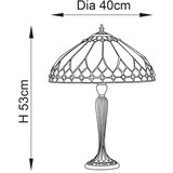  Endon 63982 - Stona lampa Tiffany BROOKLYN 1xE27/60W/230V prečnika 40 cm | Eponuda.com