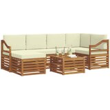  Set vanjskih sofa 7 kom. Prirodna i krem Poliester | shoptok.hr
