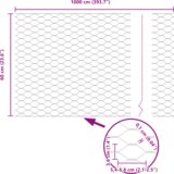 vidaXL Šesterokotna Ograja Zelena 0.6x10 m Jeklo | Shoptok.si