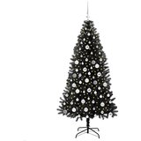 vidaXL Božično drevo med 300 LED z stojalom Črna 180 cm PVC | Shoptok.si