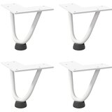  Noge s ukosnicama za stolić za kavu 4 kom. bijele 10 cm, puni čelik | shoptok.hr