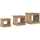  Kava Stol 3 pcs Umjetnički hrast Konstruirano drvo | shoptok.hr