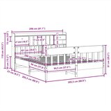  Posteljni okvir brez vzmetnice bel 200x200 cm trdna borovina, (21609678) | Shoptok.si