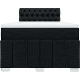 vidaXL Krevet box spring s madracem crni 120 x 190 cm od tkanine | shoptok.hr