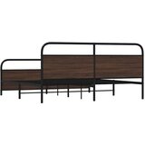  Metalni okvir kreveta bez madraca smeđa boja hrasta 183x213 cm | shoptok.hr