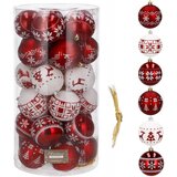 springos BOŽIČNE KROGE ZA BOŽIČNO DREVO 30 kos SET 7 cm PREMIUM nezlomljivi VZORCI, (21636760) | Shoptok.si