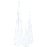 vidaXL set akrilnih okrasnih LED stožcev hladno beli 30/45/60 cm | Shoptok.si