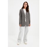 Trendyol Anthracite Button Detailed V Neck Knitwear Cardigan | Shoptok.si
