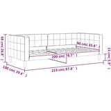  Dnevni krevet svjetlosivi 90 x 200 cm baršunasti | shoptok.hr