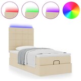  Otomanski okvir kreveta s madraca krem 90x190cm od tkanine | Eponuda.com