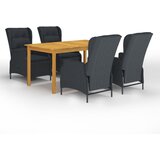  5-dijelni vrtni blagovaonski set tamnosivi | shoptok.hr