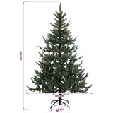  Umjetno božićno drvce s nogom 210 cm 300 LED lampica - Zelena 210 cm s LED svjetlima | shoptok.hr