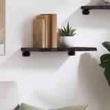  Zidna polica tamnosmeđa 40x30x2 cm od obrađene hrastovine | shoptok.hr