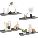  Zidne police 4 kom sive 40 x 9 x 3 cm | Eponuda.com