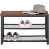 CARRYHOME regal za čevlje naravne barve, črna | Shoptok.si