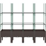  Vrtna sadilica s rešetkom smeđa 160 x 40 x 142 5 cm PP | shoptok.hr