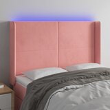  LED uzglavlje ružičasto 147x16x118/128 cm baršunasto | shoptok.hr