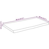 vidaXL Mizna plošča z naravnim robom 80x40x3,8 cm trden robusten mango | Shoptok.si